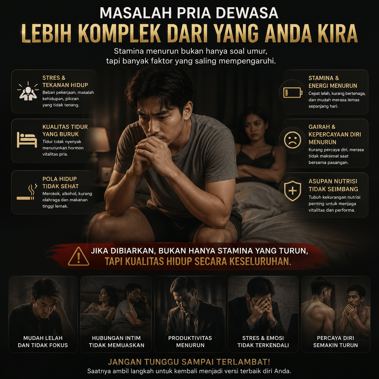 Pria mengalami masalah stamina dan ereksi lemah